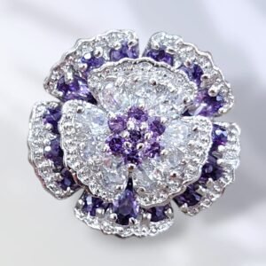 anillo dama forma de flor